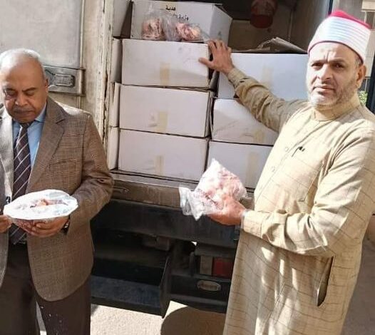 إستلام 2 طن لحوم من مشروع لحوم الأضاحي لتوزيعها على الأسر الأولى بالرعاية بالشرقية