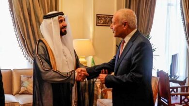 رئيس البرلمان العربي يشهد لقائه مع " أبو الغيط " الأمين العام لجامعة الدول العربية