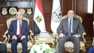 محافظ بني سويف يستقبل رئيس هيئة النيابة الإدارية