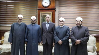 محافظ المنيا يستقبل الأمين العام لمجمع البحوث الإسلامية لبحث سبل التعاون فى مواجهة الارهاب 