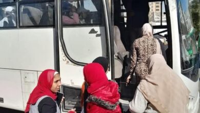 لأول مرة اتوبيسات وسيارات مجانا لنقل الطلاب بحى الكوثر بسوهاج للمعهد