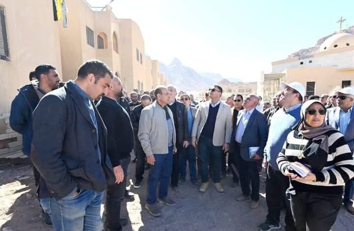 وزير الإسكان يتفقد سير العمل بمنطقة الزيتونة بمشروع تطوير موقع التجلى الأعظم بكاترين 1 وزير الإسكان يتفقد سير العمل بمنطقة الزيتونة بمشروع تطوير موقع التجلى الأعظم بكاترين