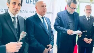 وزير النقل والبنية التحتية الايطالي يشهدان احتفالية تشغيل خط الرورو المصري الايطالي 