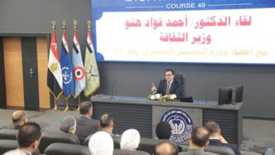 تفاصيل لقاء وزير الثقافة مع أعضاء دورة التمثيل الدبلوماسي العسكري المصري