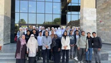 طلاب جمال عبد الناصر الثانوية بزيارة تعليمية للأكاديمية العربية للعلوم والتكنولوجيا بأسوان 
