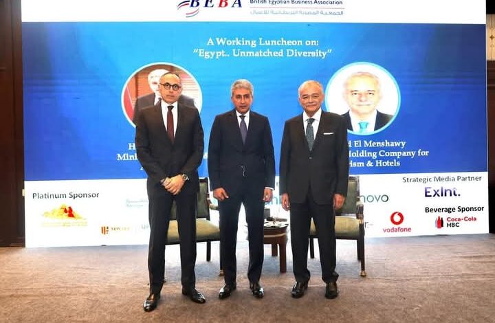 وزير السياحة والآثار يشارك كمتحدث رئيسي في ندوة الجمعية المصرية البريطانية للأعمال BEBA