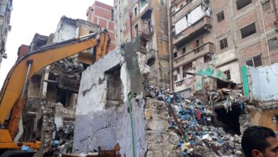 إزالة الخطورة الداهمة من 3 عقارات تهدد حياة المواطنين بالإسكندرية