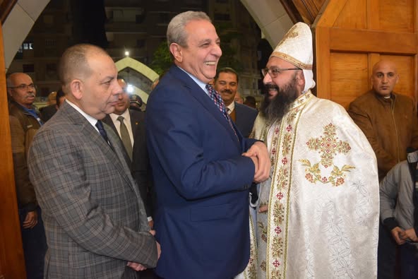 محافظ الغربية ونواب البرلمان والشيوخ يشاركون في قداس عيد الميلاد بكنيسة ماري جرجس بطنطا 1 محافظ الغربية ونواب البرلمان والشيوخ يشاركون في قداس عيد الميلاد بكنيسة ماري جرجس بطنطا
