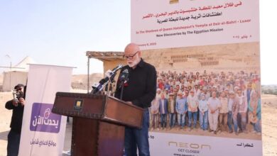 حواس يعلن الكشف عن بقايا معبد الوادي للملكة حتشبسوت