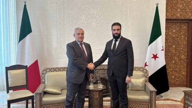 وزير الخارجية الإيطالي يلتقي الشرع و الشيباني.. و يؤكد على دعم روما للعملية الانتقالية 1 وزير الخارجية الإيطالي يلتقي الشرع و الشيباني.. و يؤكد على دعم روما للعملية الانتقالية