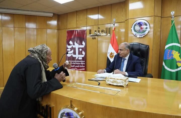 محافظ المنيا يوجه بإنهاء مشاكل الصرف الصحى وتوصيل المياه لمنازل بعض القرى