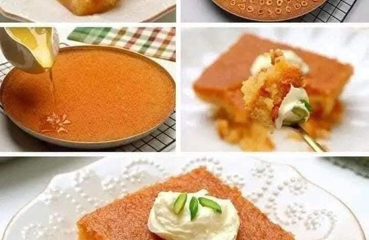 البسبوسة بالسمن البلدي المرملة 1 البسبوسة بالسمن البلدي المرملة