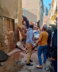 الصور الأولى لانهيار منزل إدكو بالبحيرة الأربعاء 08/يناير/2025 