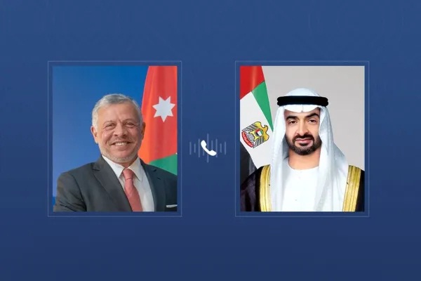  العاهل الأردني ورئيس دولة الإمارات يبحثان التطورات في غزة والضفة