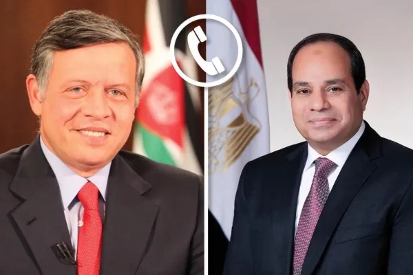 السيسي والعاهل الأردني يؤكدان أهمية إعمار غزة دون تهجير سكانها
