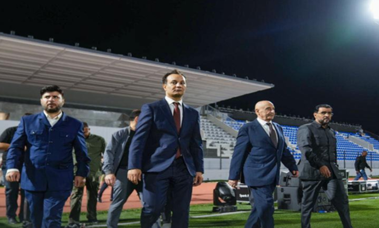 بالفيديو ... عقيلة صالح يختتم حفل افتتاح ملعب بنغازي بهدف في الشباك 1 بالفيديو ... عقيلة صالح يختتم حفل افتتاح ملعب بنغازي بهدف في الشباك