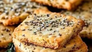 طريقة عمل بسكويت مالح بالزعتر