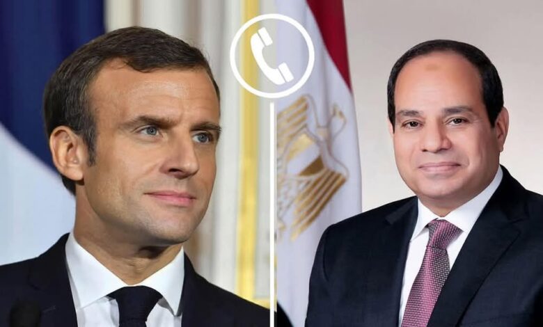 الرئيس السيسى يتلقى اتصالاً هاتفياً من الرئيس الفرنسي ماكرون 1 الرئيس السيسى يتلقى اتصالاً هاتفياً من الرئيس الفرنسي ماكرون