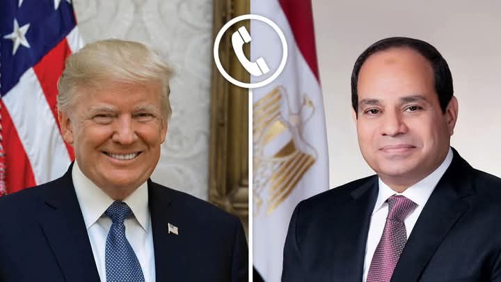 الرئيس " عبدالفتاح السيسي " يتلقى اتصالاً هاتفياً من نظيره الأمريكي " ترامب " 1 الرئيس " عبدالفتاح السيسي " يتلقى اتصالاً هاتفياً من نظيره الأمريكي " ترامب "
