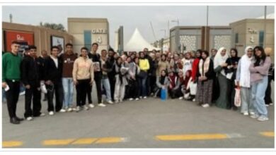 طلاب جامعة الإسماعيلية الأهلية فى زيارة لمعرض القاهرة الدولى للكتاب