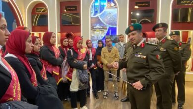 طلاب جامعة المنوفية يزورون جناح وزارتي الدفاع والداخلية بمعرض القاهرة الدولي للكتاب في دورته ال "56"