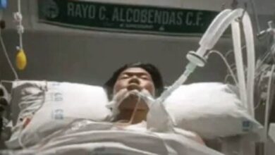 ضربة تدخل لاعبا فى "موت دماغى"خلال مباراة كرة قدم