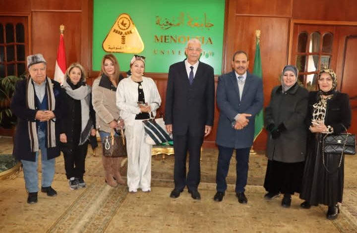 رئيس جامعة المنوفية يستقبل أعضاء نادي ليونز لبحث أوجه التعاون في الأنشطة المجتمعية 1 رئيس جامعة المنوفية يستقبل أعضاء نادي ليونز لبحث أوجه التعاون في الأنشطة المجتمعية
