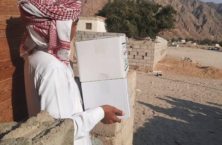 استمرار توزيع قوافل الخير لصندوق تحيا مصر بجنوب سيناء 