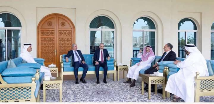 وزراء خارجية مصر والسعودية والأردن وقطر والإمارات يناقشون في الدوحة تنسيق الموقف العربي 1 وزراء خارجية مصر والسعودية والأردن وقطر والإمارات يناقشون في الدوحة تنسيق الموقف العربي