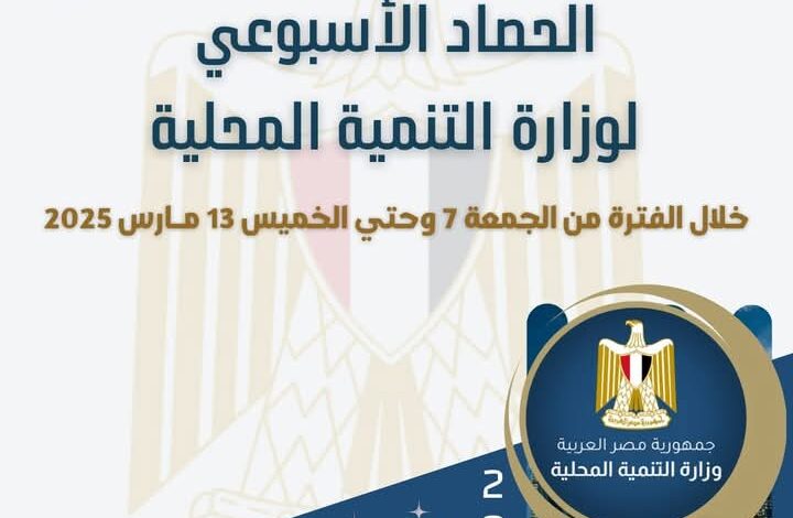 بالإنفوجراف "التنمية المحلية × أسبوع"