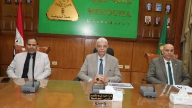القاصد يرأس إجتماع لجنة المنشآت الجامعية ويتابع التقرير الشهري للمشروعات الجارى تنفيذها