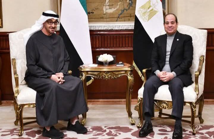الرئيس السيسي: سعدت باستقبال رئيس دولة الإمارات في بلده الثاني مصر