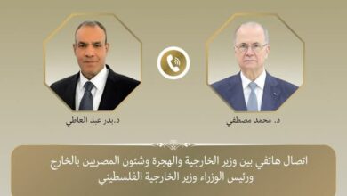 اتصال هاتفي بين وزير الخارجية والهجرة ورئيس الوزراء وزير الخارجية الفلسطيني