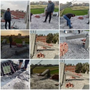 تنفيذ إزالات لتعديات بالبناء المخالف بالوحدات المحلية ببهنباى وبردين بالزقازيق 