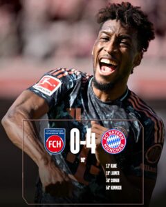 بايرن ميونخ يكتسح هايدنهايم ويصبح على بعد فوزين من لقب "البوندسليغا"