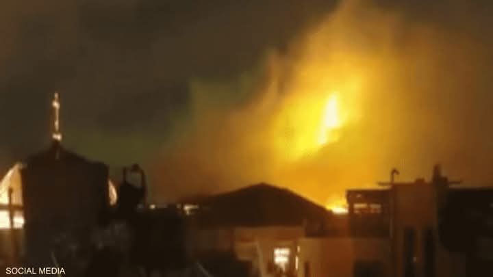 حريق بالقرب من كنسية القيامة في القدس