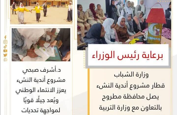 صبحي »: الوزارة تسعى دائمًا لدعم هذه المبادرات التي تهدف إلى تحسين الحياة للشباب