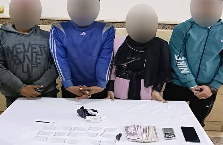 القبض علي عاطلان و سيدة لتعطيهم الشابو بحديقة عامة بالاسماعيلية