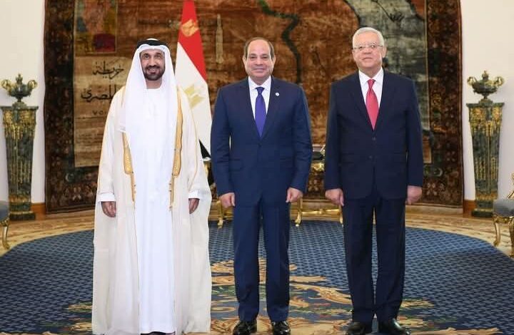 الرئيس السيسي يشهد جلسة مباحثات مع رئيس البرلمان العربي
