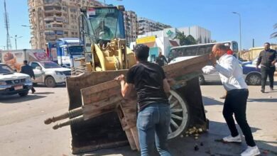 استعادة الانضباط للشوارع والميادين بحى الضواحى ببورسعيد