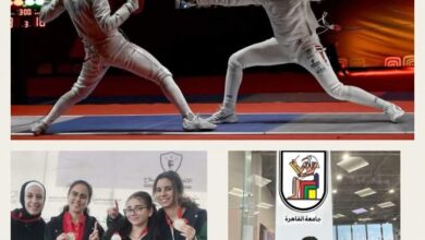 رئيس جامعة القاهرة يهنئ لاعبة منتخب مصر لسلاح السيف لفوزها بالمركز الأول في بطولة الجمهورية "عمومي" 