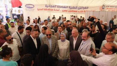 محافظ المنيا يشهد فعاليات قافلة طبية مجانية بمغاغة ويشيد بدور المجتمع المدني