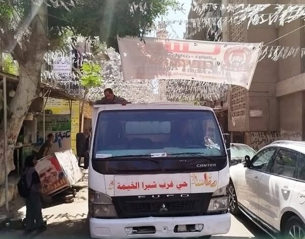 حملة مكبرة للتصدي لكافة الاعلانات بحى غرب شبرا الخيمة