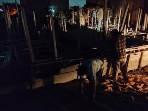 إيقاف أعمال بناء مخالف بمدينة قليوب 