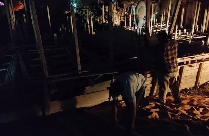 إيقاف أعمال بناء مخالف بمدينة قليوب 