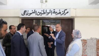 محافظ المنيا يتفقد أعمال تطوير المركز التكنولوجي والوحدة المحلية  