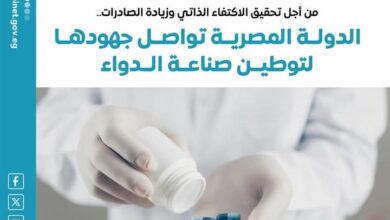 المركز الإعلامي لمجلس الوزراء يستعرض بالإنفوجراف جهود الدولة لتوطين صناعة الدواء 