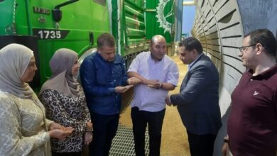 استلام ١١٠ آلاف طن من القمح المحلي بمواقع التخزين بالصوامع والشون بالجيزة  -----