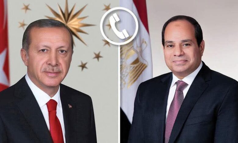 الرئيس السيسى يتلقى اتصالاً هاتفياً من الرئيس التركي اردوغان