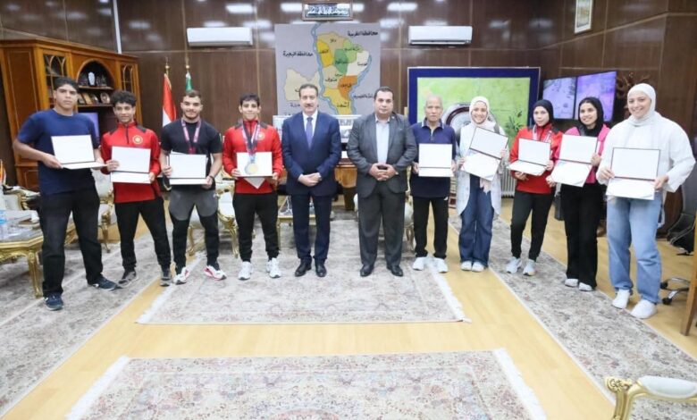 محافظ المنوفية يُكرم أبطال الرياضة تزامناً مع العيد القومي للمحافظة